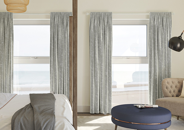 Caen Chenille, Old Silver - Made to Measure Curtains - Image 3